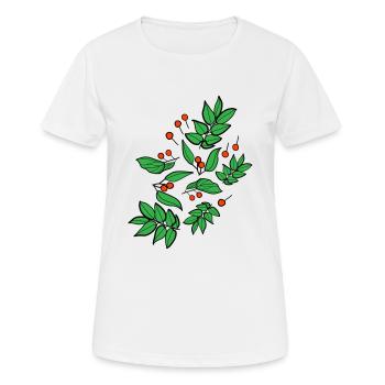 Beeren c3 - Frauen T-Shirt atmungsaktiv - Weiß - Vorne - AI Model Female 172 dark (172cm)