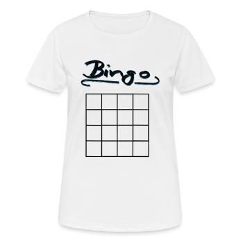 Bingo Spiel - Frauen T-Shirt atmungsaktiv - Weiß - Vorne - AI Model Female 172 dark (172cm)