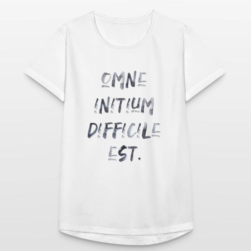 all beginning is difficult Latin quotation scripture Women's Breathable T-Shirt