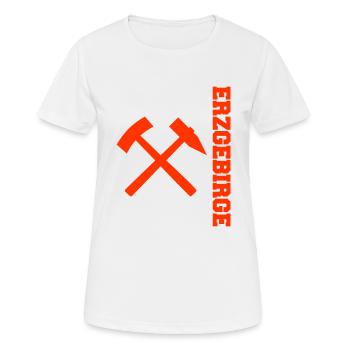 Erzgebirge Bergbau - Frauen T-Shirt atmungsaktiv - Weiß - Vorne - AI Model Female 172 dark (172cm)