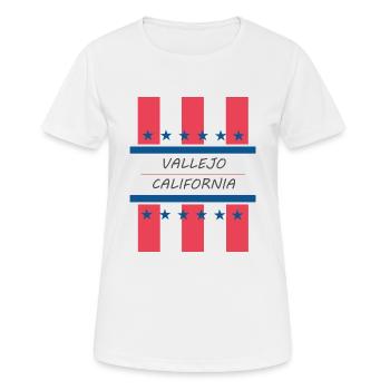 Vallejo Californie - T-shirt respirant Femme - blanc - Devant - AI Model Female 172 dark (172cm)