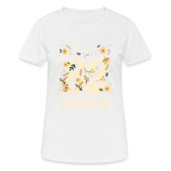 Septembre 1982 - cadeau du 40e anniversaire. Génial. - T-shirt respirant Femme - blanc - Devant - AI Model Female 172 dark (172cm)
