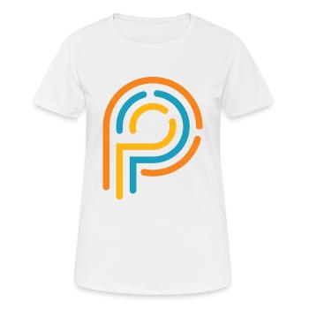P Bekleidungsmarke - Frauen T-Shirt atmungsaktiv - Weiß - Vorne - AI Model Female 172 dark (172cm)