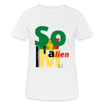 So malian=so malian - Women's Breathable T-Shirt - white - Front - AI Model Female 172 dark (172cm)
