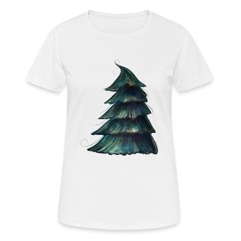 Épinette bleue à feuilles persistantes - T-shirt respirant Femme - blanc - Devant - AI Model Female 172 dark (172cm)