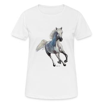 Horse - Women's Breathable T-Shirt - white - Front - AI Model Female 172 dark (172cm)