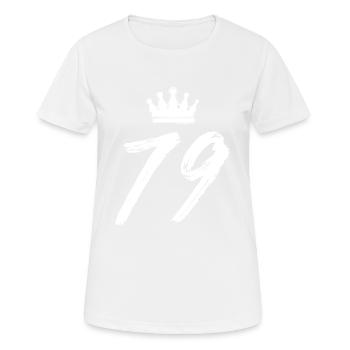 79 Number crown - Women's Breathable T-Shirt - white - Front - AI Model Female 172 dark (172cm)