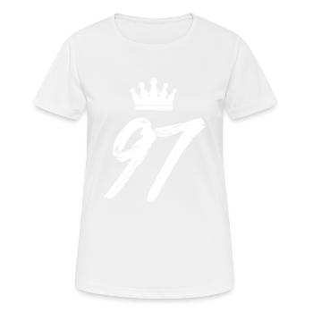 97 Number crown - Women's Breathable T-Shirt - white - Front - AI Model Female 172 dark (172cm)
