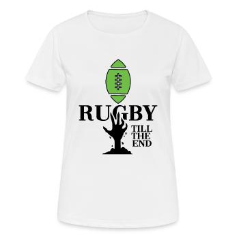 rugby joueurs de rugby saison de rugby - T-shirt respirant Femme - blanc - Devant - AI Model Female 172 dark (172cm)
