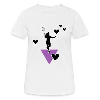 badminton badminton badminton crossminton badminton - T-shirt respirant Femme - blanc - Devant - AI Model Female 172 dark (172cm)