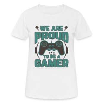 Gaming Videogame Videospiel Computerspiel Design - Frauen T-Shirt atmungsaktiv - Weiß - Vorne - AI Model Female 172 dark (172cm)
