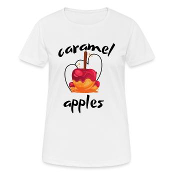 Pommes au caramel - pour les amateurs de bonbons sucrés - T-shirt respirant Femme - blanc - Devant - AI Model Female 172 dark (172cm)