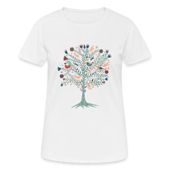 Tree. Tree of Life. Yggdrasil - Women's Breathable T-Shirt - white - Front - AI Model Female 172 dark (172cm)