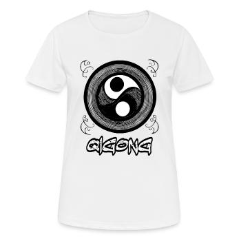 Qigong Méditation Tai Arts Martiaux Taoïsme 2 - T-shirt respirant Femme - blanc - Devant - AI Model Female 172 dark (172cm)