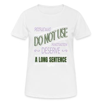 Blagues de blogs Drôle de cadeau École Cool - T-shirt respirant Femme - blanc - Devant - AI Model Female 172 dark (172cm)