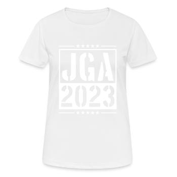 Jga 2023 Enterrement de vie de garçon - T-shirt respirant Femme - blanc - Devant - AI Model Female 172 dark (172cm)