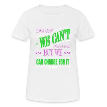 programming gift ethical fingers fun - Frauen T-Shirt atmungsaktiv - Weiß - Vorne - AI Model Female 172 dark (172cm)