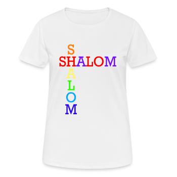 SHALOM ARC EN CIEL CROISES - T-shirt respirant Femme - blanc - Devant - AI Model Female 172 dark (172cm)