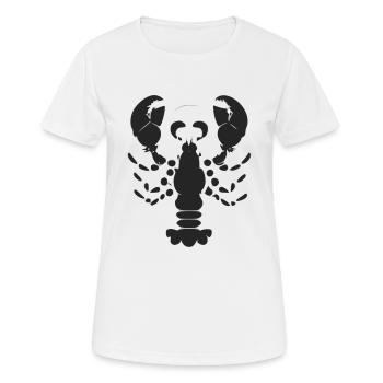 Mr. Lobster - Frauen T-Shirt atmungsaktiv - Weiß - Vorne - AI Model Female 172 dark (172cm)