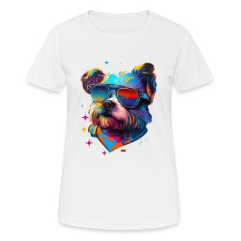West Highland White Terrier Hipster Chien - T-shirt respirant Femme - blanc - Devant - AI Model Female 172 dark (172cm)