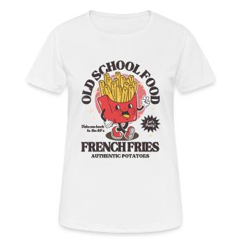 Altmodische Pommes! - Frauen T-Shirt atmungsaktiv - Weiß - Vorne - AI Model Female 172 dark (172cm)