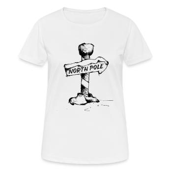 Eisbaden Winterschwimmen Eiswasser Nordpol - Frauen T-Shirt atmungsaktiv - Weiß - Vorne - AI Model Female 172 dark (172cm)
