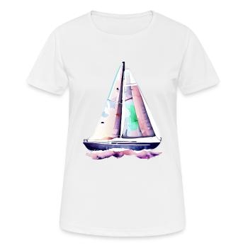 Segelsport Segler Segelboot Segelschiff Segeln - Frauen T-Shirt atmungsaktiv - Weiß - Vorne - AI Model Female 172 dark (172cm)