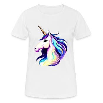 Einhorn Fabeltier Unicorn Mädchen Einhörner - Frauen T-Shirt atmungsaktiv - Weiß - Vorne - AI Model Female 172 dark (172cm)
