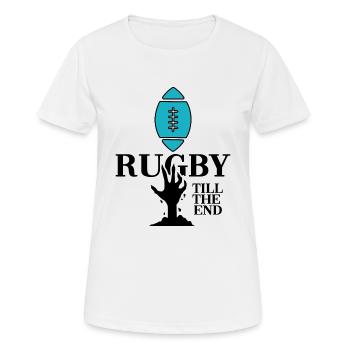 Rugby Rugby Player Rugby Club - T-shirt respirant Femme - blanc - Devant - AI Model Female 172 dark (172cm)