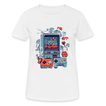 Vintage-Videospiel - Frauen T-Shirt atmungsaktiv - Weiß - Vorne - AI Model Female 172 dark (172cm)