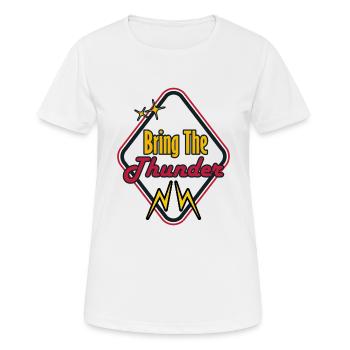Apportez le tonnerre - T-shirt respirant Femme - blanc - Devant - AI Model Female 172 dark (172cm)