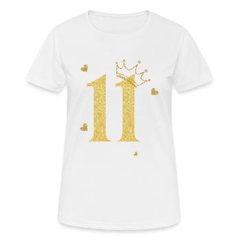 11th anniversary golden crown - Women's Breathable T-Shirt - white - Front - AI Model Female 172 dark (172cm)