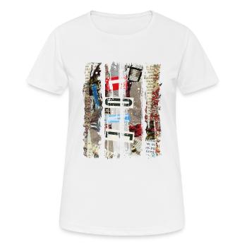 Extraits de journaux Albums Magazines Code alphabet - T-shirt respirant Femme - blanc - Devant - AI Model Female 172 dark (172cm)