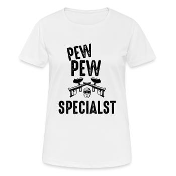 Paintball Airsoft - T-shirt respirant Femme - blanc - Devant - AI Model Female 172 dark (172cm)