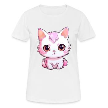 Baby Cat - Women's Breathable T-Shirt - white - Front - AI Model Female 172 dark (172cm)
