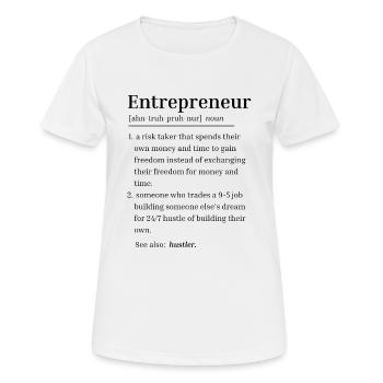 Définition d’entrepreneur - T-shirt respirant Femme - blanc - Devant - AI Model Female 172 dark (172cm)