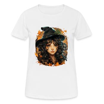Halloween Witch I Cartoon Style I Witch - Frauen T-Shirt atmungsaktiv - Weiß - Vorne - AI Model Female 172 dark (172cm)