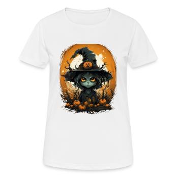 Halloween Witch I Cartoon Style I Witch - Frauen T-Shirt atmungsaktiv - Weiß - Vorne - AI Model Female 172 dark (172cm)