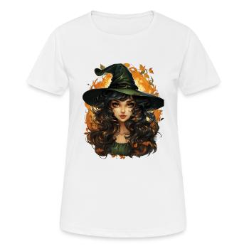 Halloween Witch I Cartoon Style I Witch - Frauen T-Shirt atmungsaktiv - Weiß - Vorne - AI Model Female 172 dark (172cm)