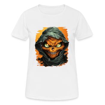 Halloween Spooky Cartoon Mummy - Frauen T-Shirt atmungsaktiv - Weiß - Vorne - AI Model Female 172 dark (172cm)