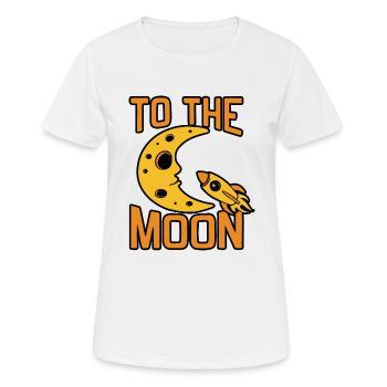 ZUM MOND - Frauen T-Shirt atmungsaktiv - Weiß - Vorne - AI Model Female 172 dark (172cm)