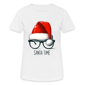 Santa Time - Trendy Christmas - Women's Breathable T-Shirt - white - Front - AI Model Female 172 dark (172cm)