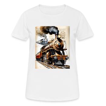 Train #1 - T-shirt respirant Femme - blanc - Devant - AI Model Female 172 dark (172cm)