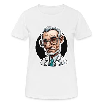 Médecin / professionnel de la santé / médecin / profession / spécialiste - T-shirt respirant Femme - blanc - Devant - AI Model Female 172 dark (172cm)