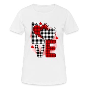 Amour Saint-Valentin - T-shirt respirant Femme - blanc - Devant - AI Model Female 172 dark (172cm)