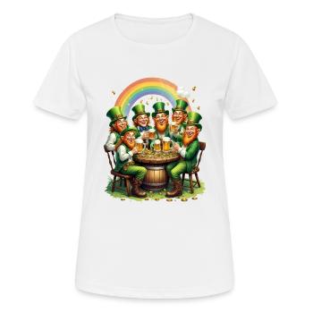 Irish Folklore Beer Drinking Leprechaun St - Frauen T-Shirt atmungsaktiv - Weiß - Vorne - AI Model Female 172 dark (172cm)