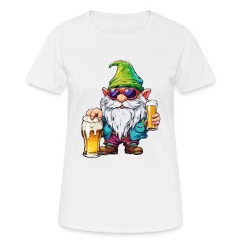 Gartenzwerg / Märchenland / Kobold / Gnom / Logo - Frauen T-Shirt atmungsaktiv - Weiß - Vorne - AI Model Female 172 dark (172cm)