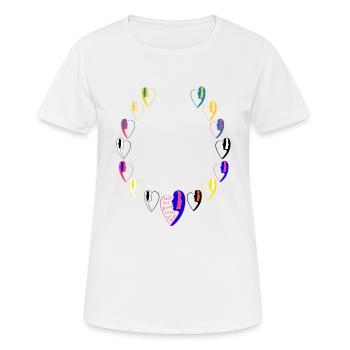 Collier avec message d'amour. - T-shirt respirant Femme - blanc - Devant - AI Model Female 172 dark (172cm)