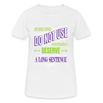Livres de blagues Déclaration Dictons de bicyclette Blog de romancier - T-shirt respirant Femme - blanc - Devant - AI Model Female 172 dark (172cm)