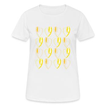 Imprimé numéro9. - T-shirt respirant Femme - blanc - Devant - AI Model Female 172 dark (172cm)
